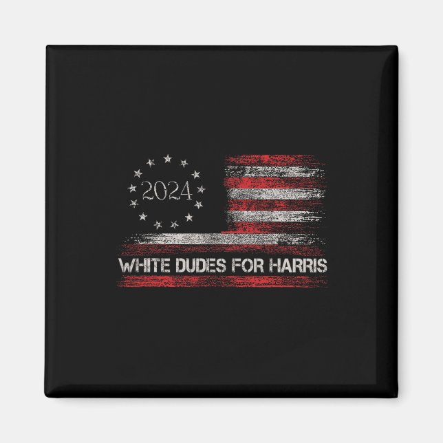 Imán Dudes Para Kamala Harris 2024 Por La Bandera Del P (Frente)