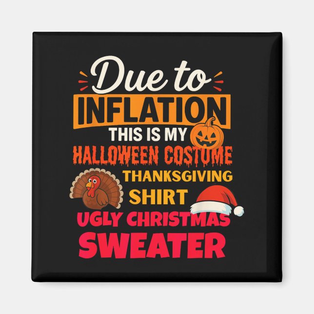 Imán Due To Inflation This Is My Halloween Thanksgiving (Frente)