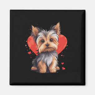Imán Dueña de Yorkie Mamá Papá Amante del perro Terrier