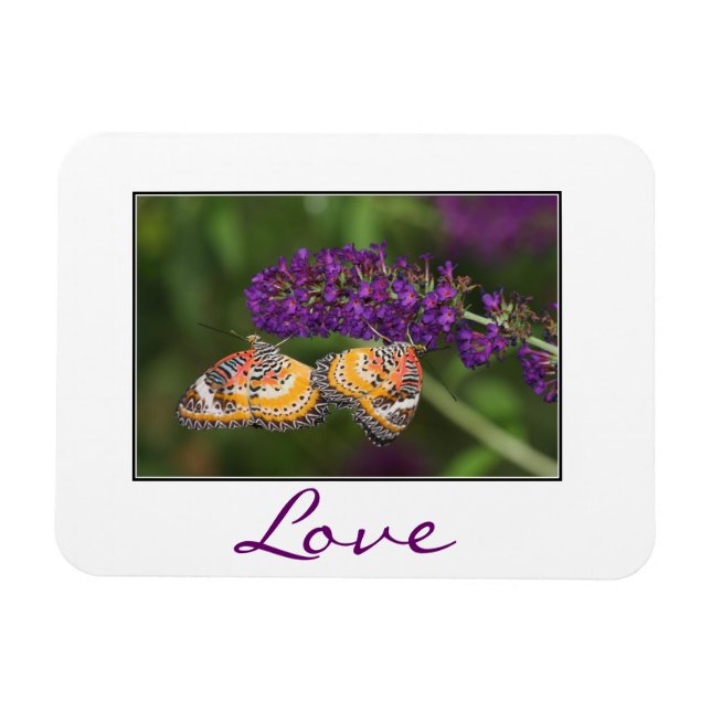 Imán Dueto de mariposa de lactación (Horizontal)