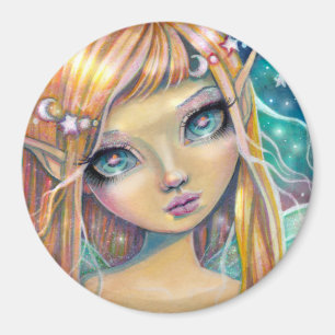 Imán Dulce Arte de Fantasía de Hadas Ojos Grandes Linda