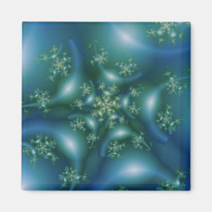 Imán Dulce Arte fractal azul y verde