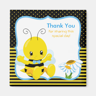 Imán Dulce Bebé Bee Boy Gracias Magnet