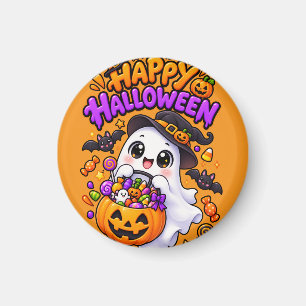Imán Dulce calabaza fantasma de Halloween lindo