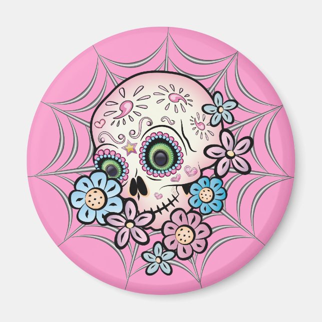 Imán Dulce Calavera de Azúcar (Frente)
