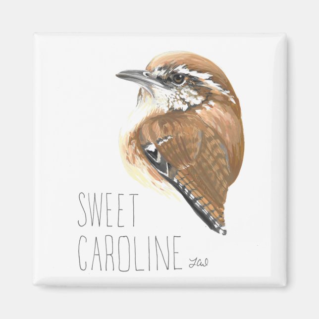 Imán Dulce Caroline (Carolina Wren) (Frente)