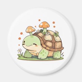Imán Dulce diseño Kawaii Cottagecore de Tortuga del Bos