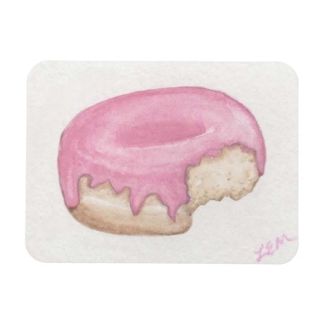 Imán Dulce Donut Rosa (Horizontal)