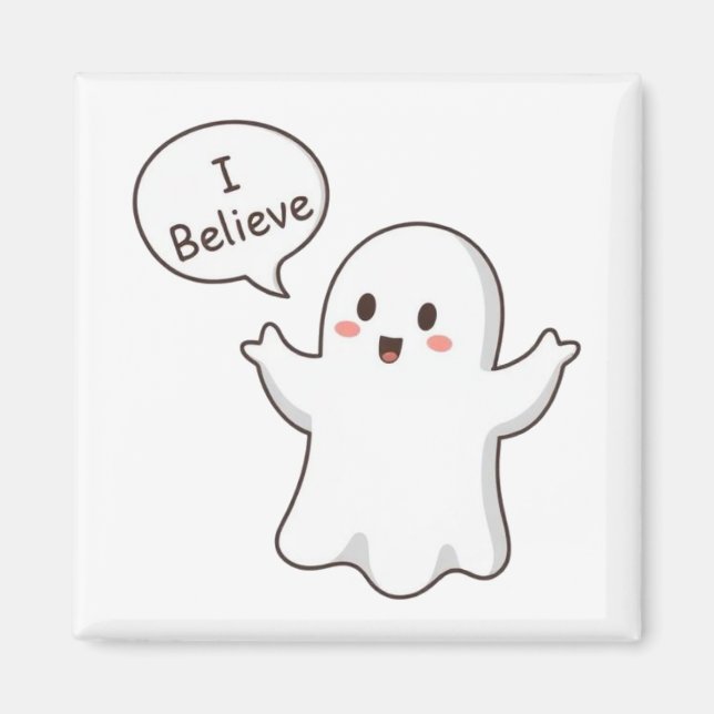 Imán Dulce Fantasma Creo Dibujo Animado (Frente)