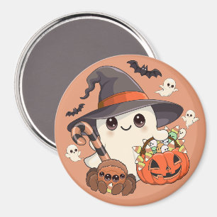 Imán Dulce Fantasma de Halloween en Estilo Kawaii