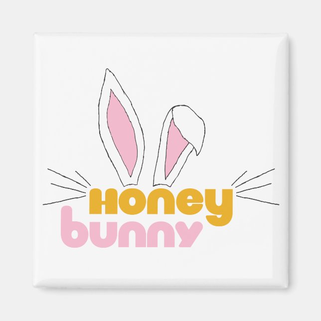 Imán Dulce Feliz Hunny Bunny Honey Rabbit Art (Frente)