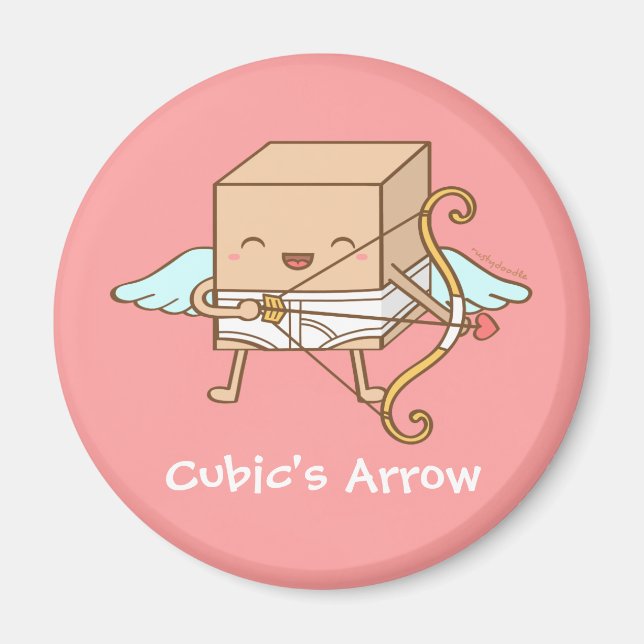 Imán Dulce Flecha De Cupido Cúbica Día De San Valentín  (Frente)