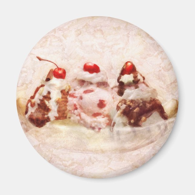 Imán Dulce - Helado - Banana split (Frente)