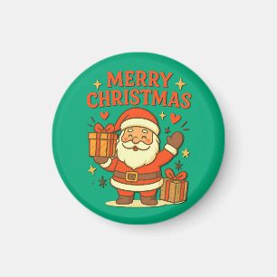 Imán Dulce Papá Noel Arte de Navidad – Feliz Navidad
