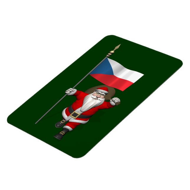 Imán Dulce Papá Noel con bandera de la República Checa (Lado Izquierdo)