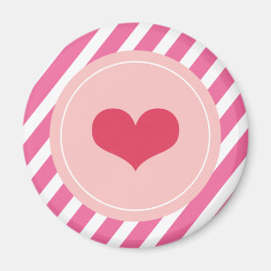 Imán Dulce Rojo Corazón Amor Rayas Rosa El día de San V