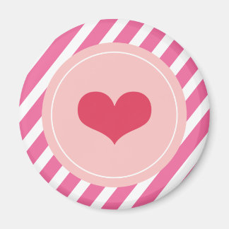 Imán Dulce Rojo Corazón Amor Rayas Rosa El día de San V