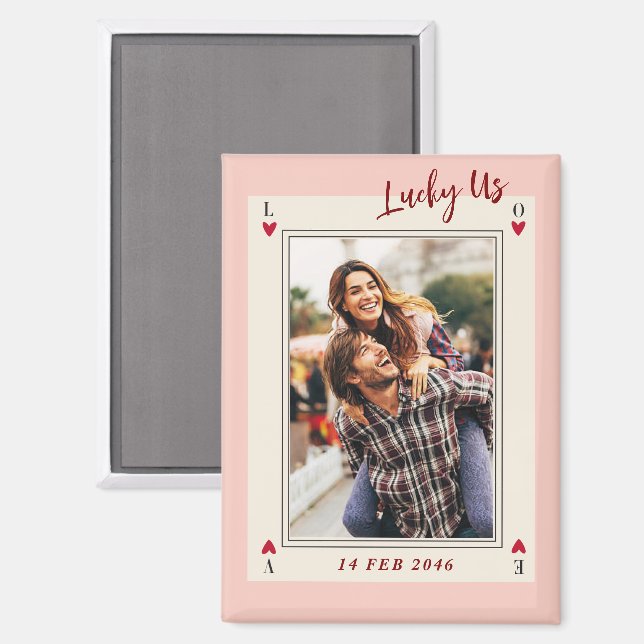 Imán Dulce Romántica Cute Retro San Valentín Regalos (Anverso/Reverso)