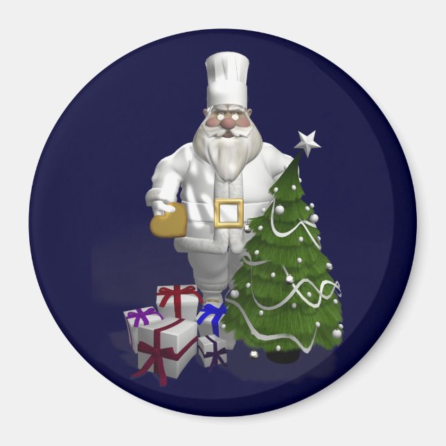 Imán Dulce Santa Claus Chef (Frente)