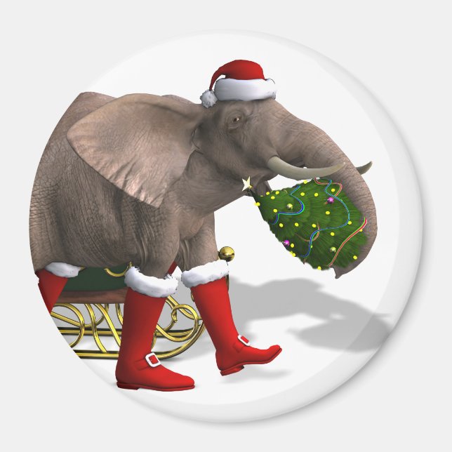Imán Dulce Santa Claus Elephant (Frente)
