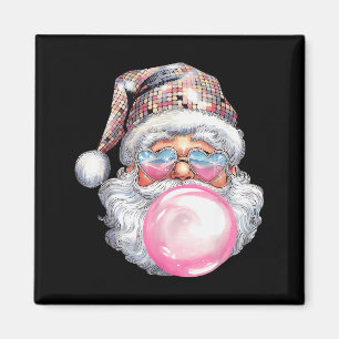Imán Dulce Santa Retro De Navidad Soplando Chicle Vint