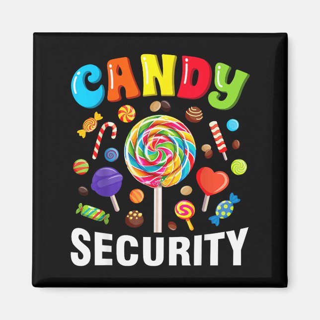 Imán Dulce Seguridad Disfraz Divertido de Halloween (Frente)