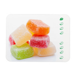 Imán Dulces cuadrados gomosos coloreados