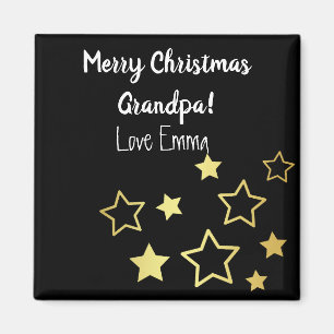 Imán Dulces Navidades Desean Un Abuelo Con Estrellas De