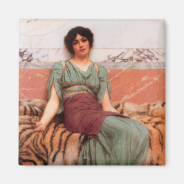 Imán Dulces sueños (bella mujer romana en piel de tigre