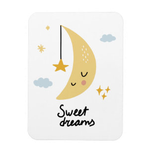 Imán Dulces sueños Luna y estrellas