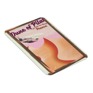 Imán Duna de Pilat, cartel vintage de viaje a Francia.
