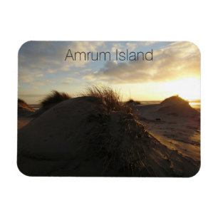 Imán Dunas de arena grasificada al atardecer, isla de A
