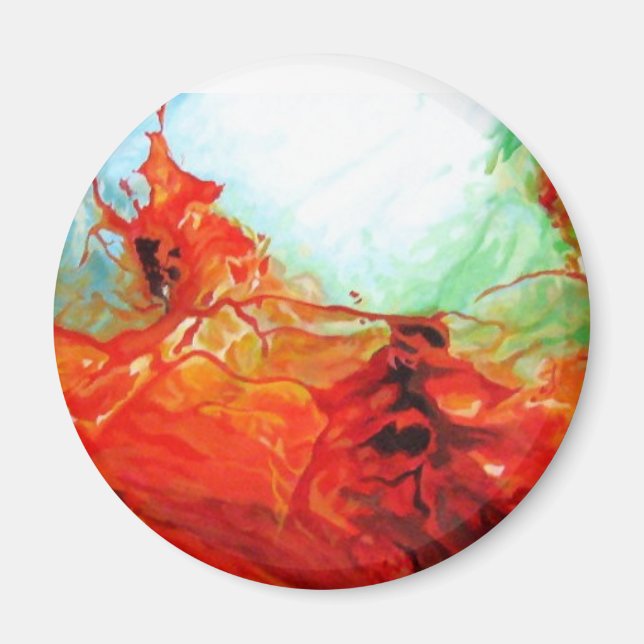 Imán Dune Art - Original Resumen Art Decorativo Moderno (Frente)