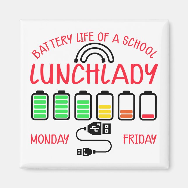 Imán Duración De La Batería De Una Lechadora Escolar (Frente)