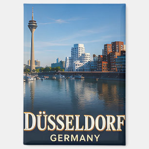 Imán ✈️ Düsseldorf Alemania Regalo de viaje 🌆
