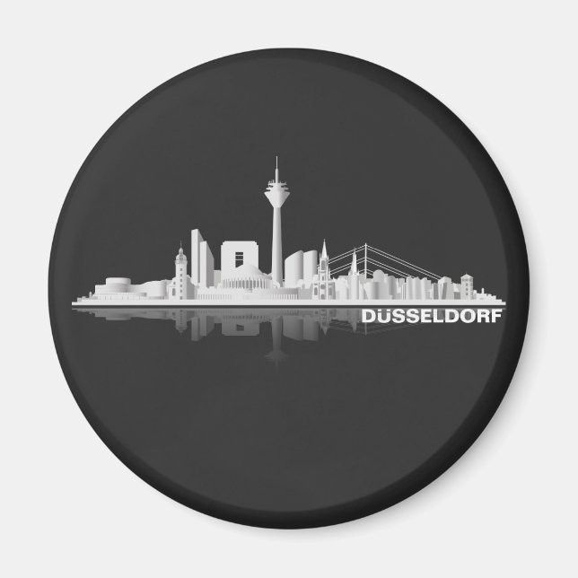 Imán Düsseldorf City horizonte/ (Frente)