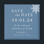 Imán Dusty Blue Winter Wedding Save the Date<br><div class="desc">Anuncie su día especial con estilo con nuestro **Dusty Blue Winter Wedding Salve el imán de fecha**. Perfecto para bodas de invierno, este imán elegante presenta un diseño azul polvoriento sereno que capta la magia de la temporada. Personalizable completo, puede personalizarlo con sus nombres, fecha de boda, dirección del lugar...</div>