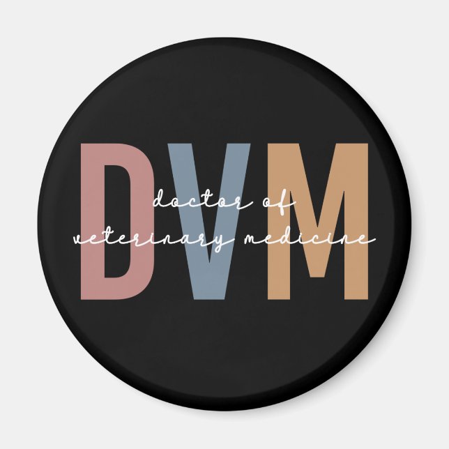 Imán DVM Médica de Regalos de Medicina Veterinaria (Frente)