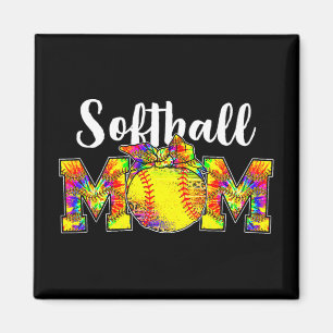 Imán Dye Softball Mamá Tee Juego de Softbol Día Vibes M