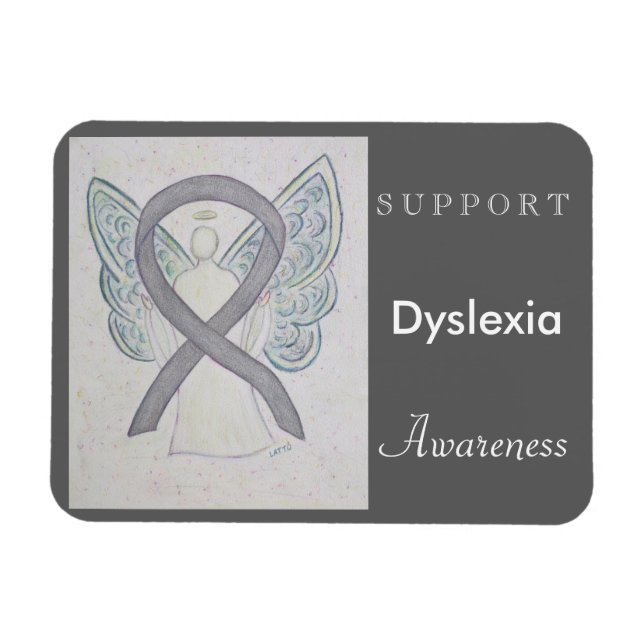 Imán Dyslexia Sensibilización Cinta Angel Personalizado (Horizontal)
