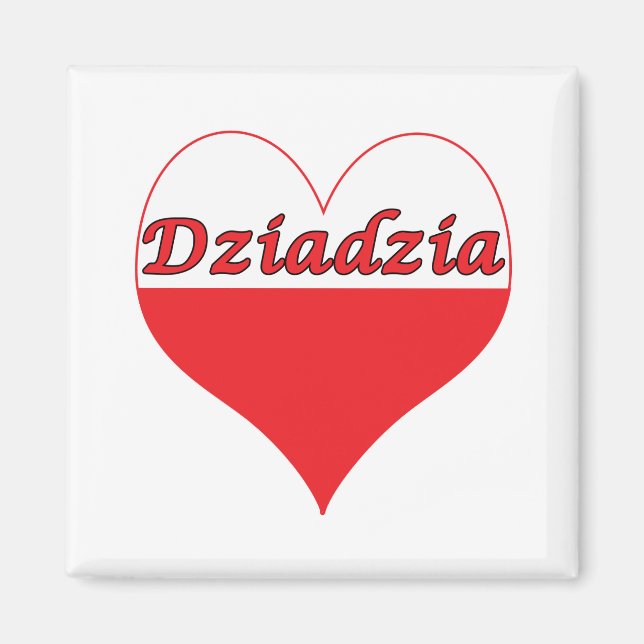 Imán Dziadzia Corazón Polaco (Frente)