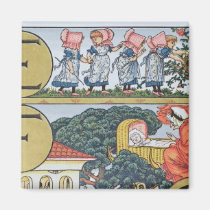 Imán E-F, de un alfabeto basado en poesías infantiles