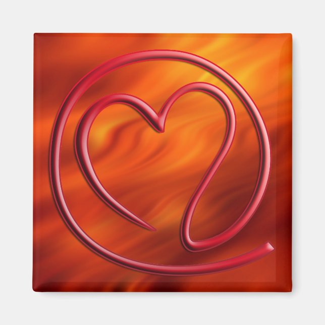 Imán e m a i l 4 y o u | fuego rojo (Frente)