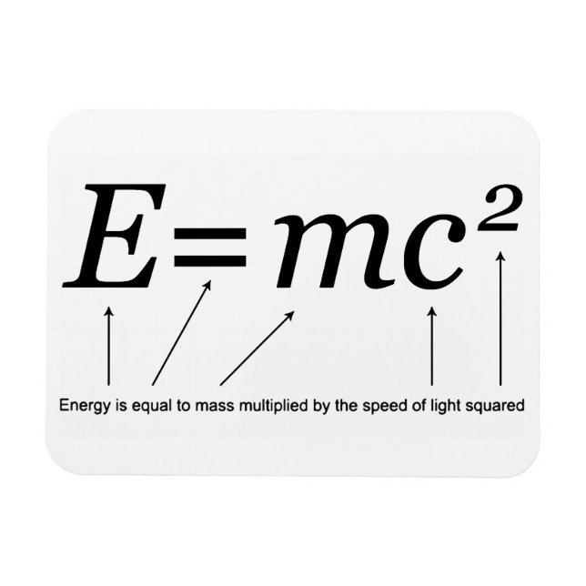 Imán E=MC2 La teoría de la relatividad de Einstein (Horizontal)