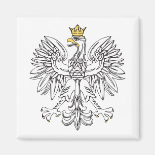 Imán Eagle polaco con la corona del oro