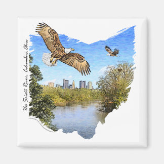 Imán Eagles Scioto Río Columbus Ohio Magnet