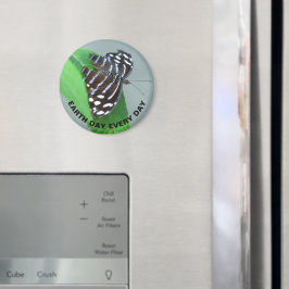 Imán Earth Day Every Day Blue Wave Butfly Photo