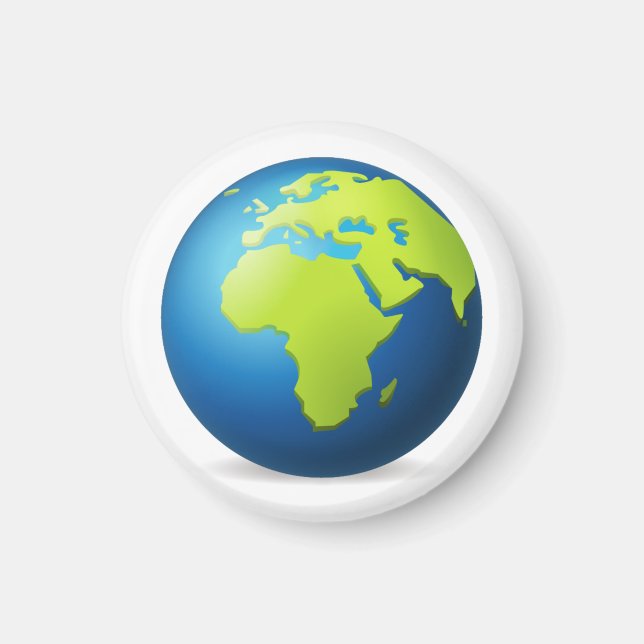 Imán Earth Globe Europe Africa - Emoji (Frente)