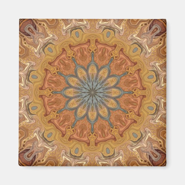 Imán Earth Lotus Mandala (Frente)