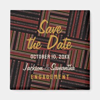 Imán Earth Stripes Save the Date Magnet